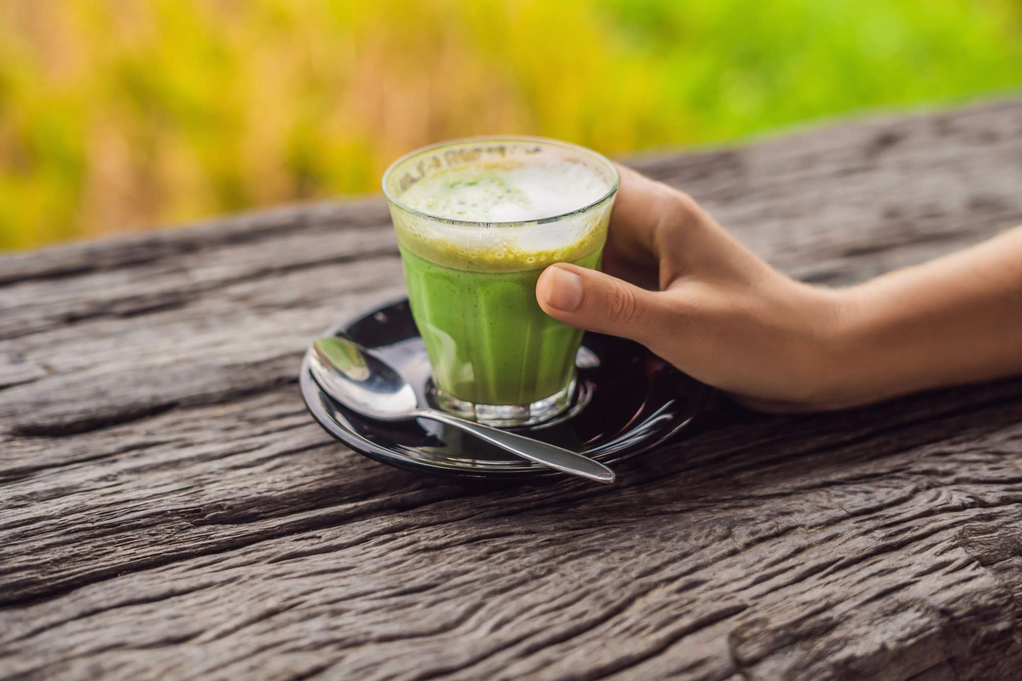 Cocktail au the matcha