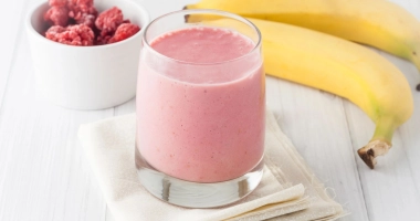 Cocktail Smoothie Banane Framboise