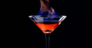 Cocktail flaming lamborghini