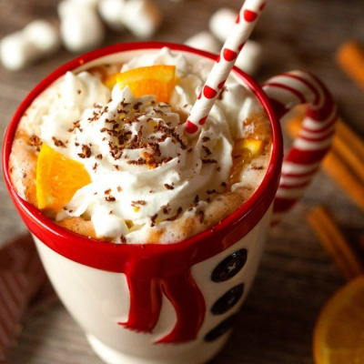 Orange scented hot chocolate