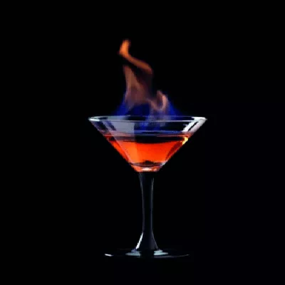 Illustration du cocktail: flaming lamborghini