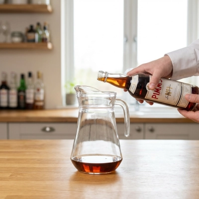 Verser le Pimm’s n°1 dans la cruche